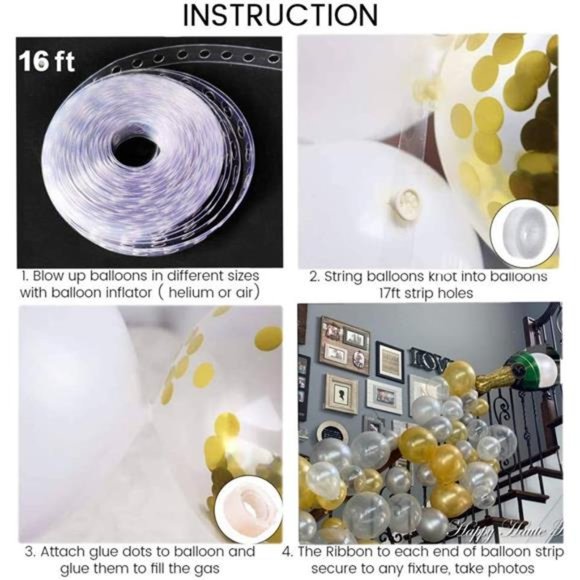 88PCS Champagne Bottle Balloon Garland Arch Kit,Happy New Year Years Decorations - Picture 5 of 6